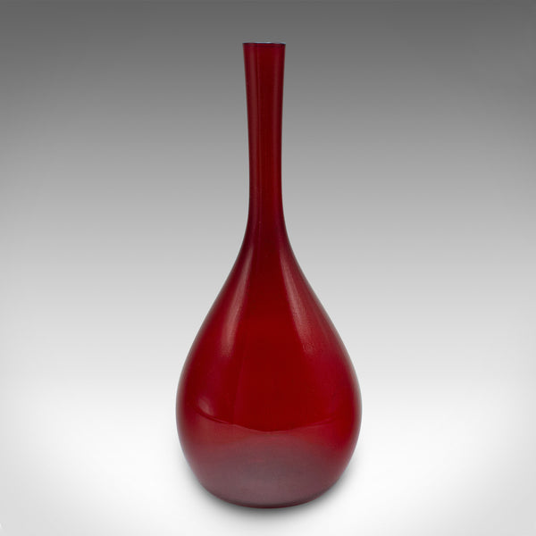 Vintage Narrow Stem Vase, Scandinavian, Decorative Glass, Posy Sleeve, C.1960