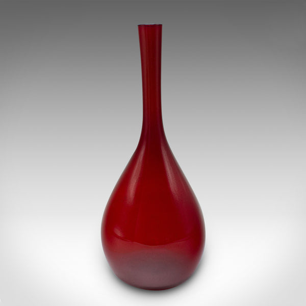 Vintage Narrow Stem Vase, Scandinavian, Decorative Glass, Posy Sleeve, C.1960