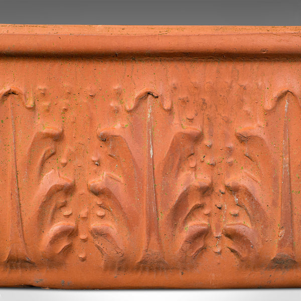 Pair of Vintage Windowsill Planters, Italian, Terracotta, Window Box Jardiniere