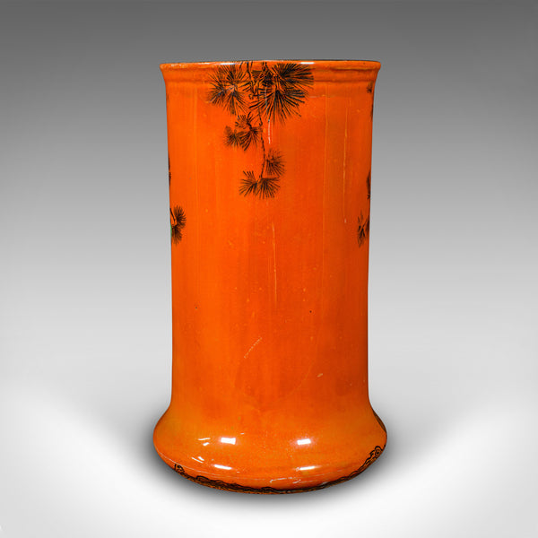 Pair Of Antique Flower Vases, English, Lustre Ceramic, Oriental Taste, C.1920