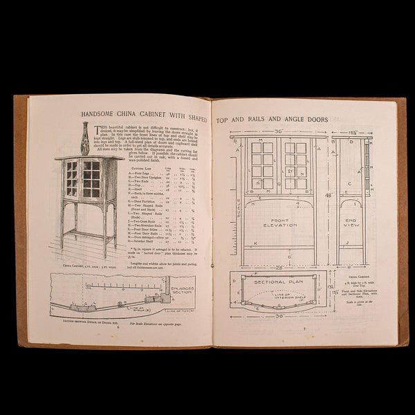 Vintage Furniture Designs Folio, English, Carpenter's Reference Book, Patterns
