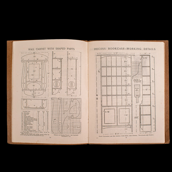 Vintage Furniture Designs Folio, English, Carpenter's Reference Book, Patterns