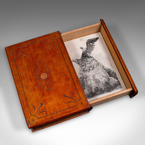 Antique Book Safe, Continental, Cedar, Disguise Volume Storage Box, Edwardian