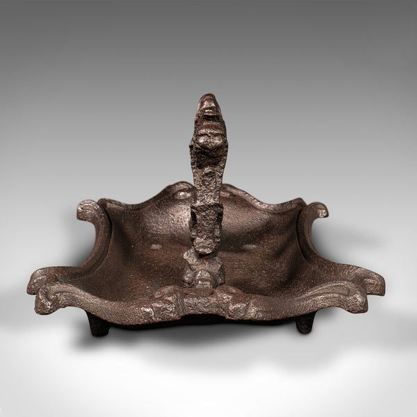 Antique Ornate Boot Scraper, English, Cast Iron, Shoe Pull, Victorian, C.1840