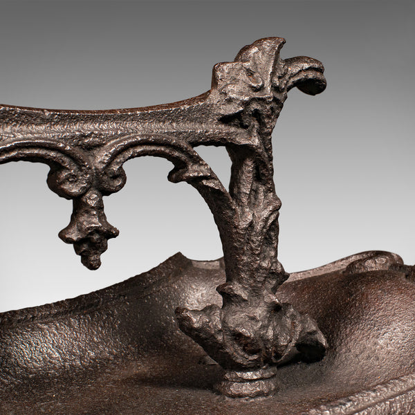 Antique Ornate Boot Scraper, English, Cast Iron, Shoe Pull, Victorian, C.1840