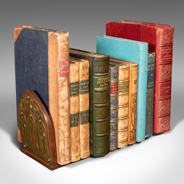 Antique Gothic Revival Book Slide, English Walnut, Extending Bookrest, Victorian