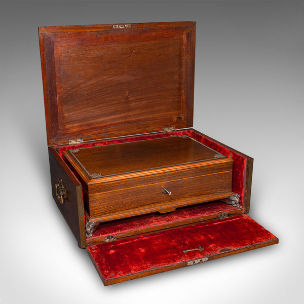 Antique Presentation Insignia Box, Italian, Campaign Chest, Victorian, C.1900