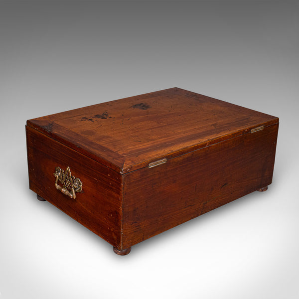 Antique Presentation Insignia Box, Italian, Campaign Chest, Victorian, C.1900