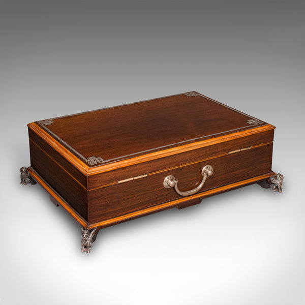 Antique Presentation Insignia Box, Italian, Campaign Chest, Victorian, C.1900