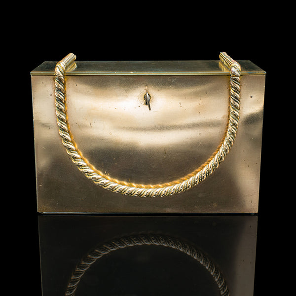 Antique Strong Box, English, Brass, Bronze, Secret Letter, Ladies Safe, Regency