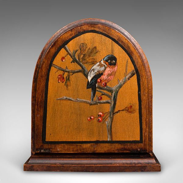 Antique Ornithologist's Book Rest, English Pine Bookslide, Bird Motif, Victorian