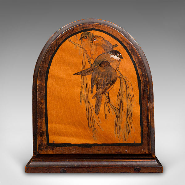Antique Ornithologist's Book Rest, English Pine Bookslide, Bird Motif, Victorian