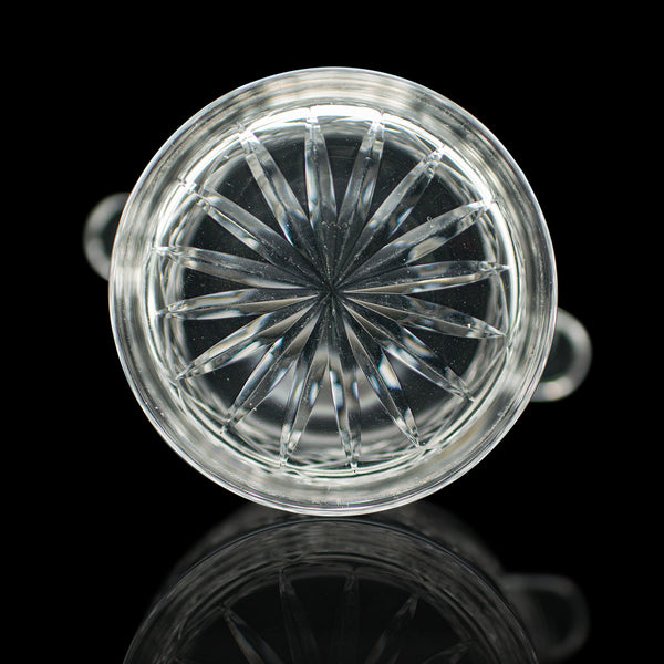 Vintage Wine Cooler, English, Cut Glass, Ice Bucket, Mid Century, Circa 1960