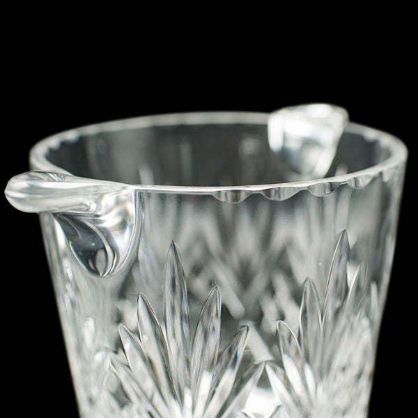 Vintage Wine Cooler, English, Cut Glass, Ice Bucket, Mid Century, Circa 1960