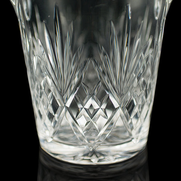 Vintage Wine Cooler, English, Cut Glass, Ice Bucket, Mid Century, Circa 1960