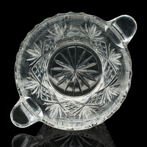 Vintage Wine Cooler, English, Cut Glass, Ice Bucket, Mid Century, Circa 1960