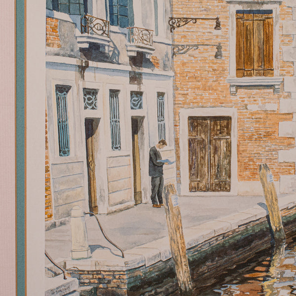 Contemporary Venetian Canal Print, English, Framed, Limited Edition, Hand Signed