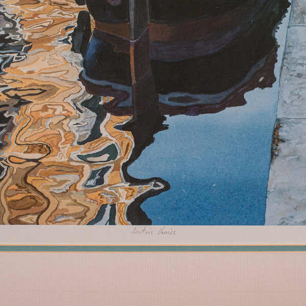 Contemporary Venetian Canal Print, English, Framed, Limited Edition, Hand Signed