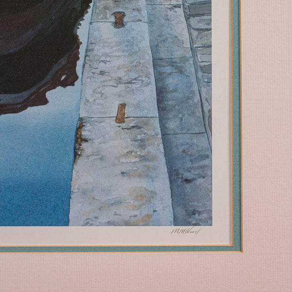 Contemporary Venetian Canal Print, English, Framed, Limited Edition, Hand Signed
