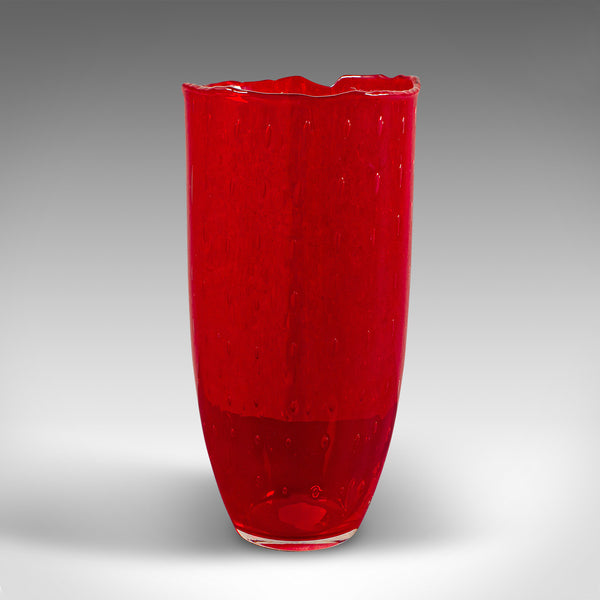 Large Vintage Display Vase, Italian, Art Glass, Flower Pot, Late 20th Century