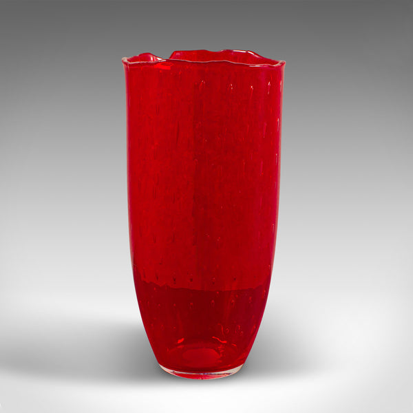 Large Vintage Display Vase, Italian, Art Glass, Flower Pot, Late 20th Century