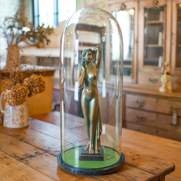 Tall Antique Taxidermy Specimen Showcase, English, Collector's Dome, Edwardian