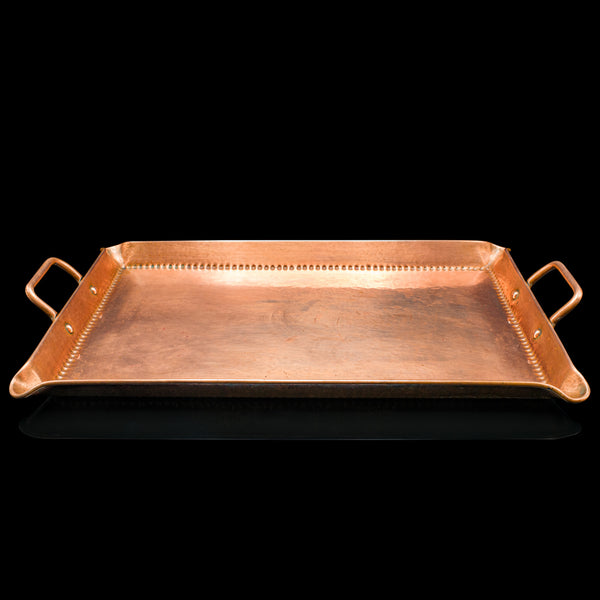 Antique Serving Tray, English, Handbeaten Copper, Afternoon Tea, Edwardian, 1910