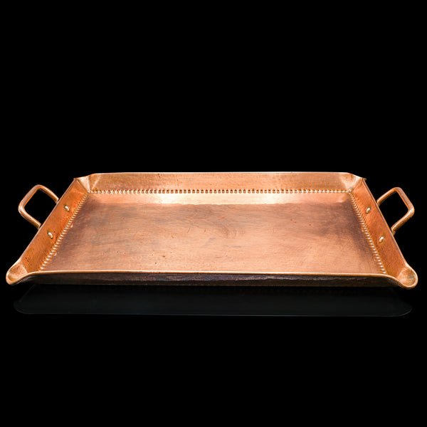 Antique Serving Tray, English, Handbeaten Copper, Afternoon Tea, Edwardian, 1910