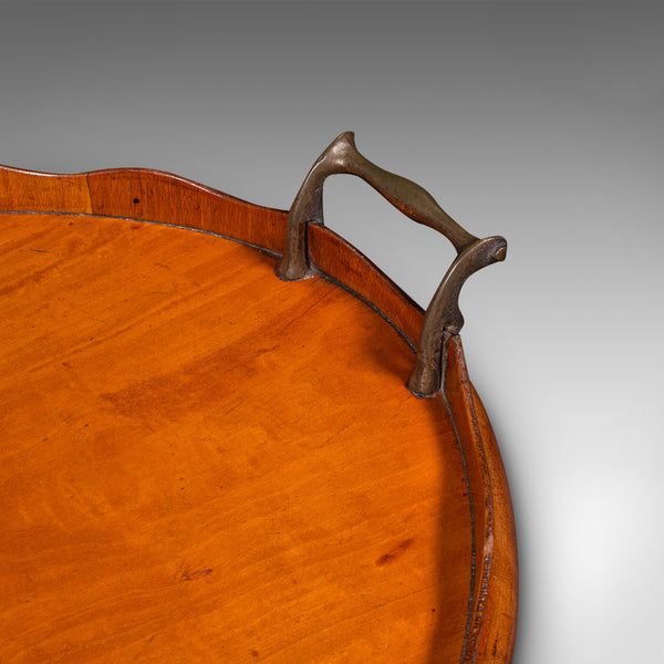 Antique Butler's Serving Tray, English Satinwood, Afternoon Tea Platter, Regency