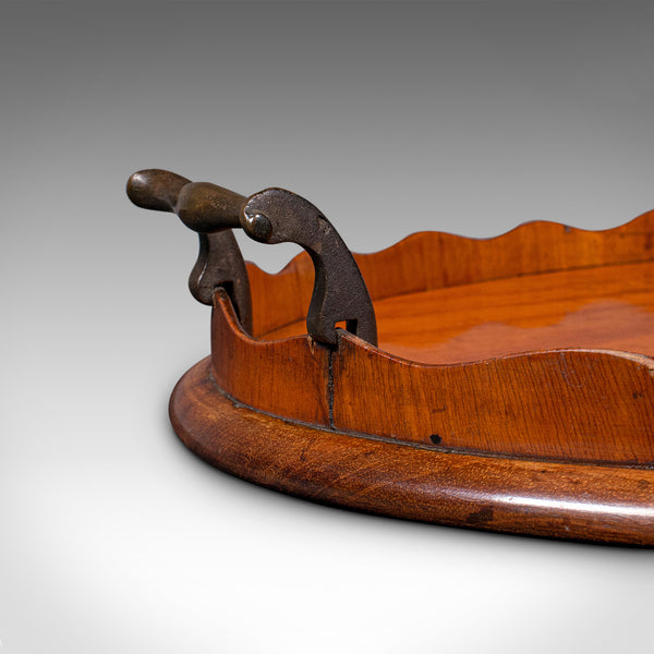 Antique Butler's Serving Tray, English Satinwood, Afternoon Tea Platter, Regency
