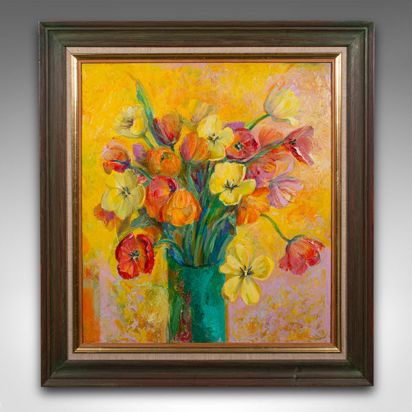 Contemporary Still Life Painting, English, Framed Oil on Canvas, Artist Signed