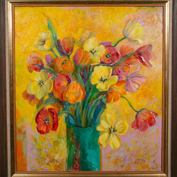 Contemporary Still Life Painting, English, Framed Oil on Canvas, Artist Signed