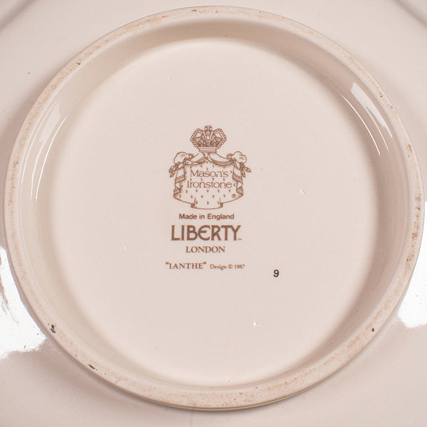 Vintage Liberty London Serving Set, English Ceramic, Ianthe Pattern, Tableware