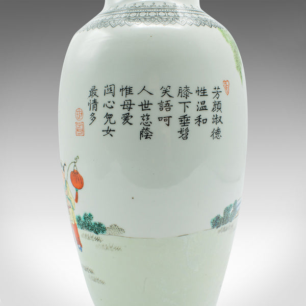 Vintage Flower Vase, Chinese, Ceramic, Stem Sleeve, Mid Century, Circa 1960