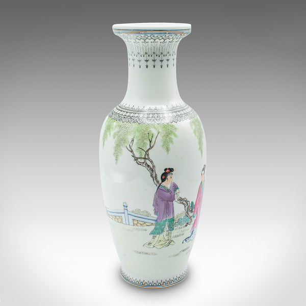 Vintage Flower Vase, Chinese, Ceramic, Stem Sleeve, Mid Century, Circa 1960