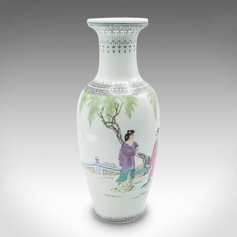 Vintage Flower Vase, Chinese, Ceramic, Stem Sleeve, Mid Century, Circa 1960