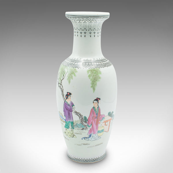Vintage Flower Vase, Chinese, Ceramic, Stem Sleeve, Mid Century, Circa 1960