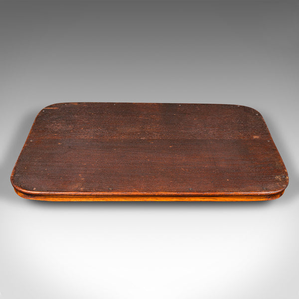 Antique Tipple Serving Tray, English, Oak, Boxwood, Afternoon Tea, Edwardian