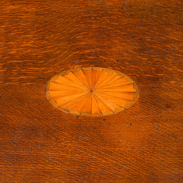 Antique Tipple Serving Tray, English, Oak, Boxwood, Afternoon Tea, Edwardian