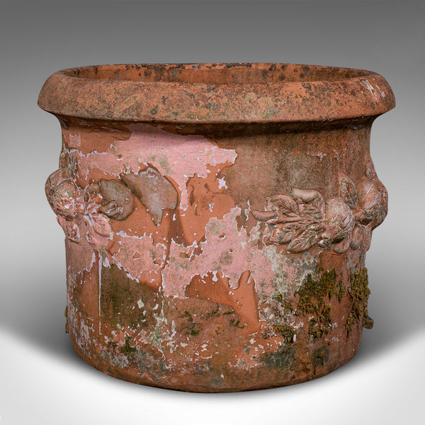 Large Vintage Jardiniere Pot, Italian, Terracotta, Outdoor, Garden Planter, 1970