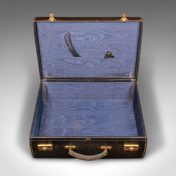 Vintage Travelling Suitcase, English, Leather Case, Asprey London, Circa 1930
