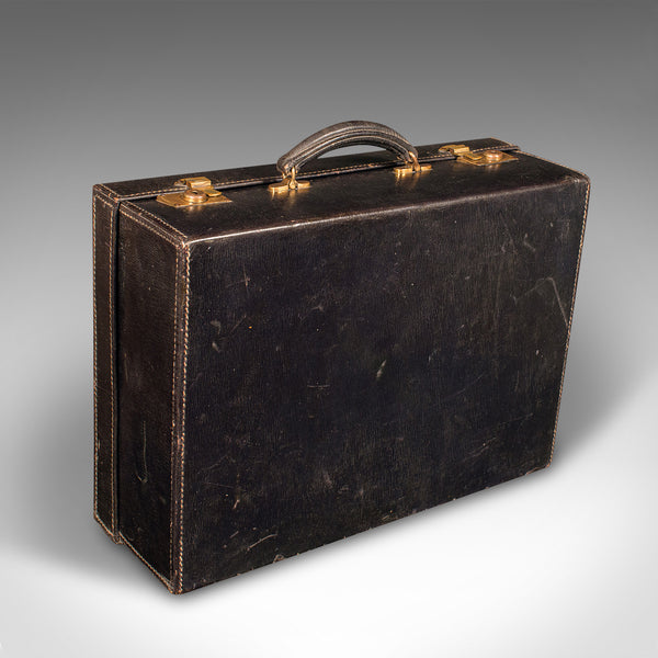 Vintage Travelling Suitcase, English, Leather Case, Asprey London, Circa 1930
