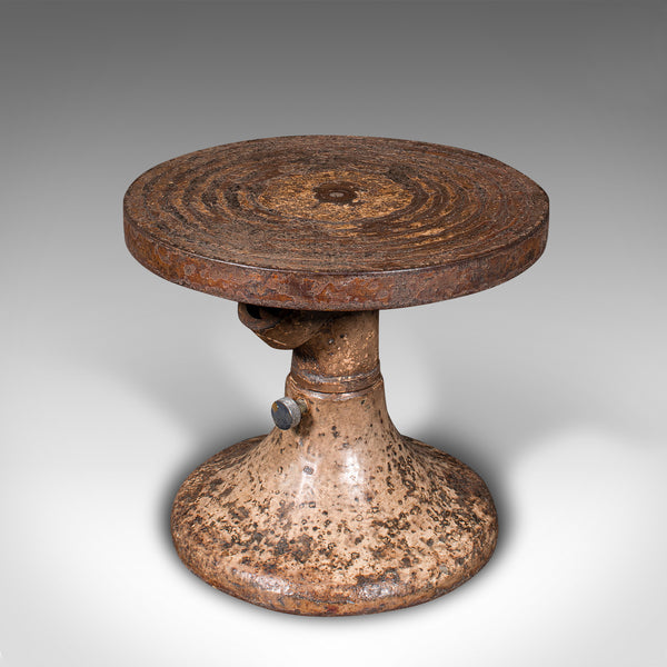Pair Of Antique Pottery Decoration Wheels, English, Finishing Plinth, Victorian