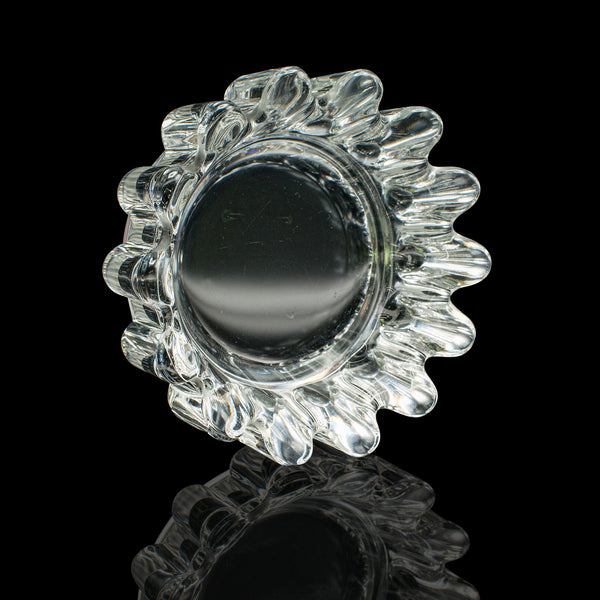 Vintage Bonbon Dish, English, Art Glass, Ornamental Bowl, Post Modern, C.1980