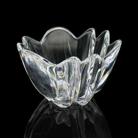 Vintage Lily Shaped Bowl, Swedish, Art Glass, Potpourri Dish, Orrefors, C.1970