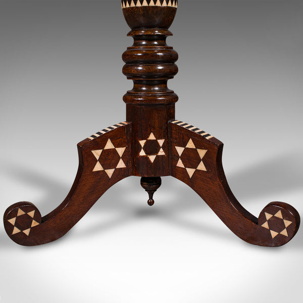 Small Vintage Hookah Table, Middle Eastern, Side, Moorish Taste, Mid Century