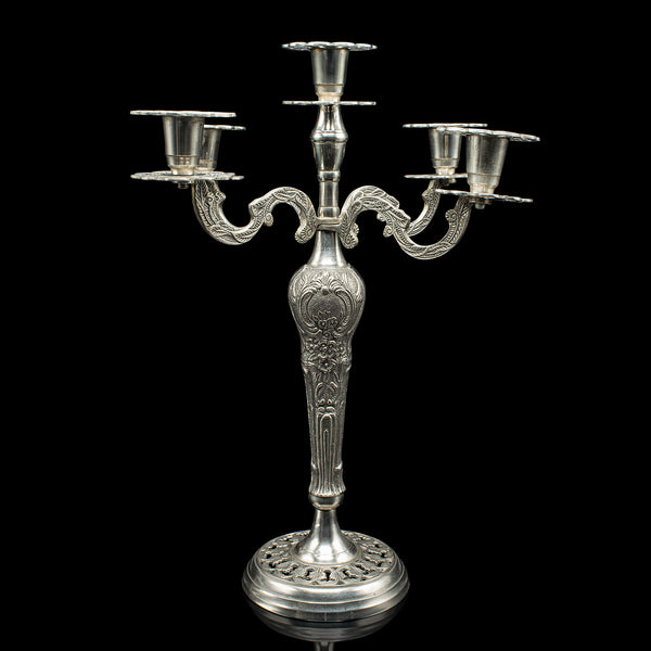 Vintage 4 Branch Candlestick, Candelabra, Table Centrepiece, Art Deco, C.1940