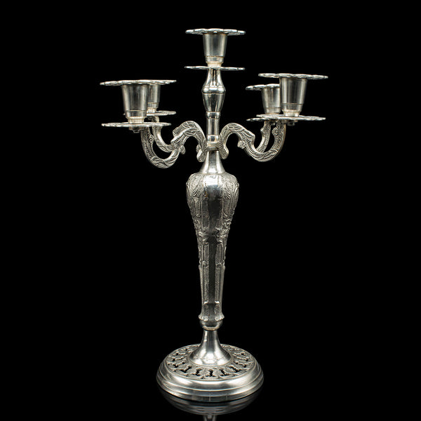 Vintage 4 Branch Candlestick, Candelabra, Table Centrepiece, Art Deco, C.1940