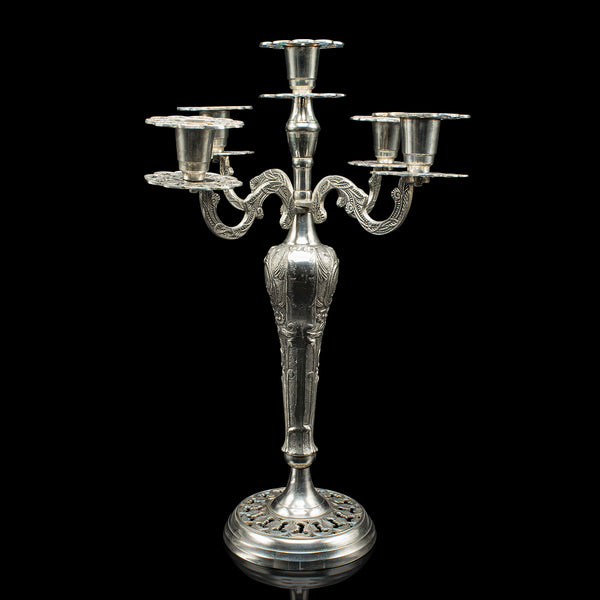 Vintage 4 Branch Candlestick, Candelabra, Table Centrepiece, Art Deco, C.1940