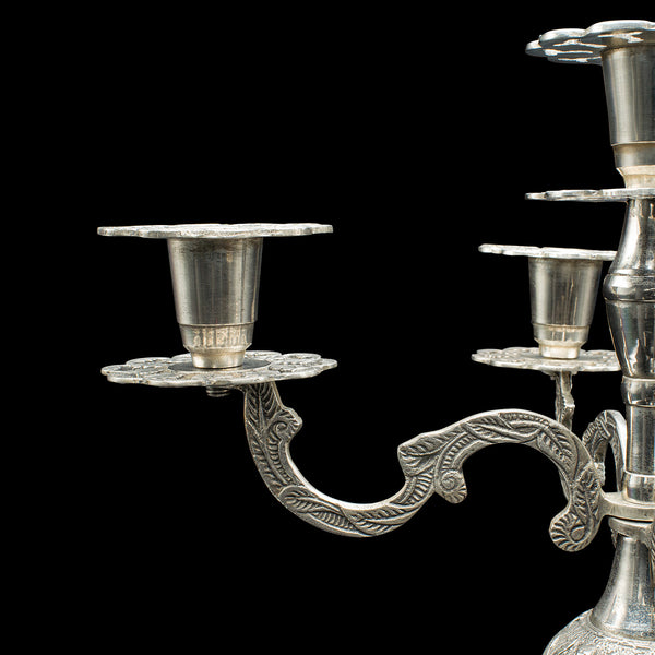 Vintage 4 Branch Candlestick, Candelabra, Table Centrepiece, Art Deco, C.1940